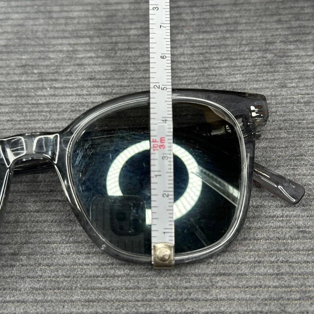 Warby Parker Griffin M 371 Y2K Sunglasses Clear Grey Square Frames 49-19-145